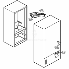 Icemaker Parts Diagram and Parts List for 71603 ASTCSE3 LG Refrigerator