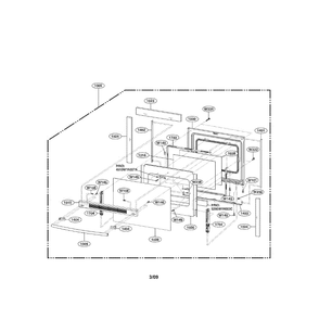 Door Diagram and Parts List for LRE30451SW 00 LG Range