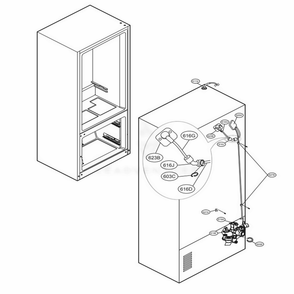 Valve And Water Tube Parts Diagram and Parts List for LFX28978SB AWBCNA4 LG Refrigerator