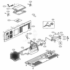 Machine Compartment Diagram and Parts List for LSXS26366S ASTCNA6 LG Refrigerator