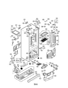 Case Parts Diagram and Parts List for LFX25974SW 00 LG Refrigerator
