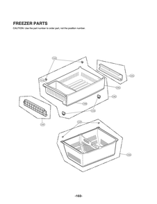 Freezer Parts Diagram and Parts List for GR-L228NKSM ASBCNA4 LG Refrigerator