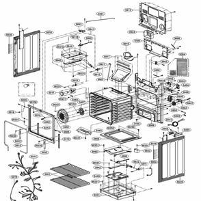 Cavity Parts Diagram and Parts List for LRG3083ST FSTELGA LG Range