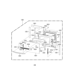 Door Diagram and Parts List for LRE30453ST 00 LG Range