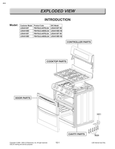 Diagram 1 Diagram and Parts List for FB4753LS ABDELGA LG Range