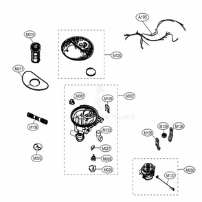 Sump Assembly Diagram and Parts List for LDT7797BM ABMEEUS LG Dishwasher