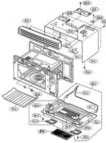 Oven Cavity Diagram and Parts List for MV-1725W  LG Microwave