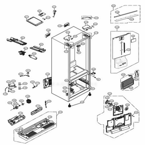 Case Parts Diagram and Parts List for LFCS27596S ASTCNA0 LG Refrigerator