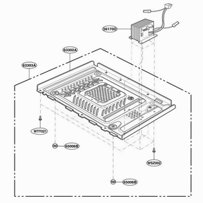 Base Plate Parts Diagram and Parts List for JES739WJ CW1EGEU LG Range