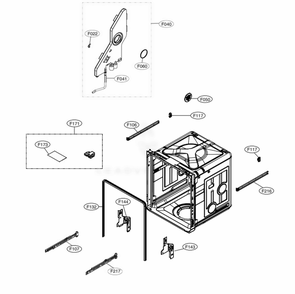 Tub Assembly Diagram and Parts List for LSDT9908SS ASSESNA LG Range