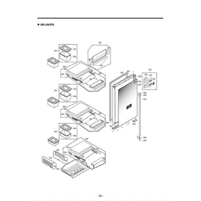 Section 4 Diagram and Parts List for GR-J303TG AMWCGCR LG Refrigerator