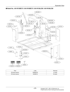Diagram 5 Diagram and Parts List for AK-W150LC00 ADGBLCL LG Air Conditioner