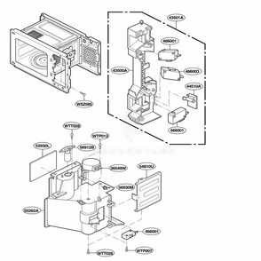 Latch Board Parts Diagram and Parts List for ACM1580AB ABKEAMA LG Range