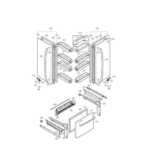 Door Diagram and Parts List for LFC25776SB 00 LG Refrigerator