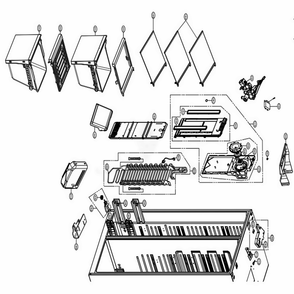 Freezer Compartment Diagram and Parts List for LSC22991ST ASTCNA1 LG Refrigerator