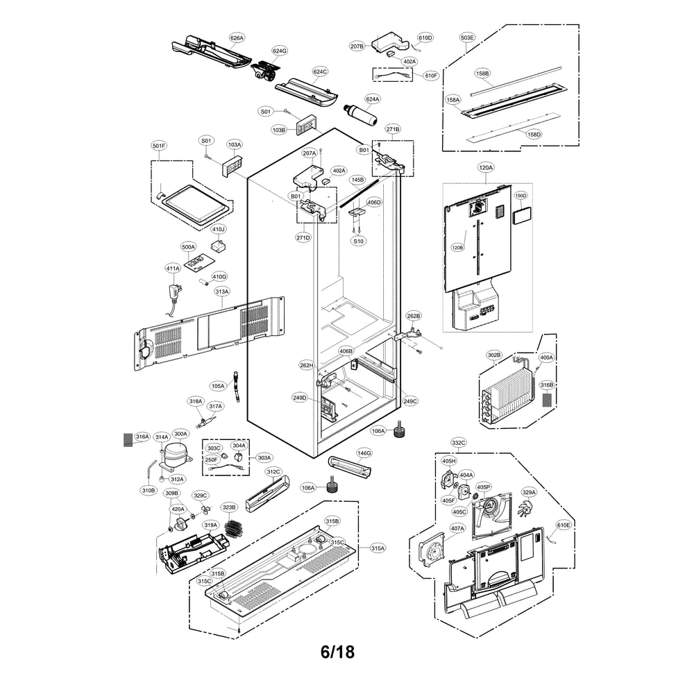 Part Location Diagram of MCK69605301 LG COVER,FILTER