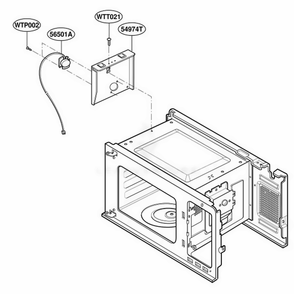 Sensor Parts Diagram and Parts List for MT2145SJQ MWEWRP LG Microwave