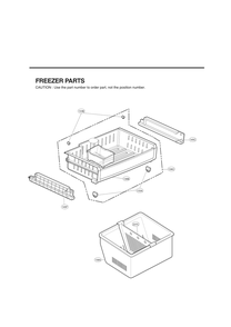 Freezer Parts Diagram and Parts List for GC-B258VKNM ASBCNA1 LG Refrigerator