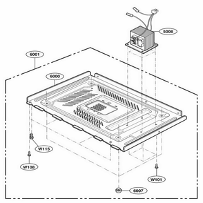 Part Location Diagram of 6170W1D065G LG TRANSFORMER,HIGH VOL