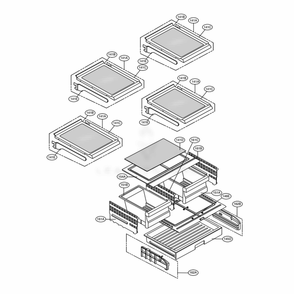 Refrigerator Parts Diagram and Parts List for LFX25973ST ASTCNA4 LG Refrigerator