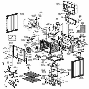 Cavity Parts Diagram and Parts List for LRG3193BD FBDELGA LG Range