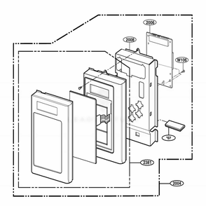 Part Location Diagram of 4781W1A296B LG CONTROLLER ASSEMBLY,SUB
