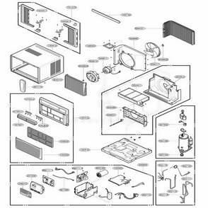 Main Diagram and Parts List for RADS121A AWYAHCI LG Air Conditioner