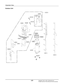 Outdoor Unit 3 Diagram and Parts List for HU161HA U33 LG Water Heater