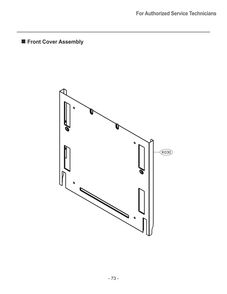 Front Cover Assembly Diagram and Parts List for SDWD24P3 AASESTA LG Dishwasher