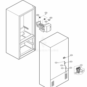 Water And Ice Maker Parts Diagram and Parts List for 78306 ATI5SER LG Refrigerator