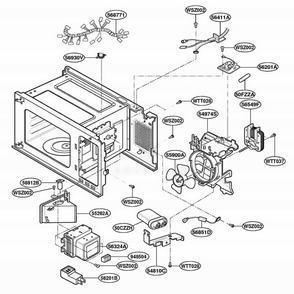 Interior Parts Diagram and Parts List for DMW13MB SGEDOM LG Range