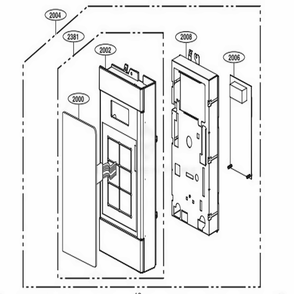 Controller Parts Diagram and Parts List for LMV1762SW CWHELGA LG Microwave