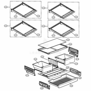 Refrigerator Parts Diagram and Parts List for 71059 AWBCSE4 LG Refrigerator