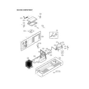 Machine Compartment Diagram and Parts List for LSXS26366S 02 LG Refrigerator