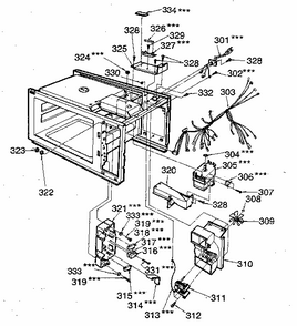 Switch And Microwave Diagram and Parts List for 7218863480  Kenmore Microwave