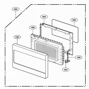 Part Location Diagram of 3721W1A011D LG PANEL ASSEMBLY,DOOR