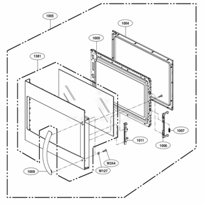 Door Parts Diagram and Parts List for LMVH1711BD CBDELGA LG Range