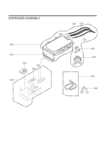 Dispenser Assembly Diagram and Parts List for WM4080HBA ABLEUUS LG Washer