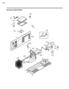 Machine Compartment Diagram and Parts List for GM-L267NKBL ASBCSE1 LG Refrigerator