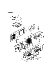 Machine Compartment Diagram and Parts List for LRSPC2051AB  LG Refrigerator