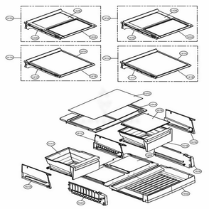 Refrigerator Parts Diagram and Parts List for 72059 AWBCSE0 LG Refrigerator