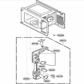 Latch Board Parts Diagram and Parts List for MA2120W CWHEGSE LG Wall Oven