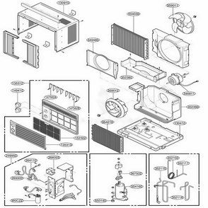 Part Location Diagram of 3530AR1617A LG GRILLE,INLET