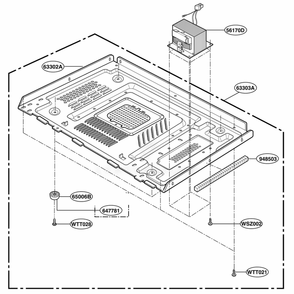 Base Plate Parts Diagram and Parts List for MH667Y ASLQRUS LG Range