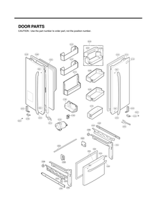 Door Parts Diagram and Parts List for GC-L218VSXZ ASTCNA5 LG Refrigerator