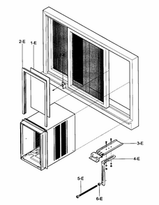Installation Kit Assy Diagram and Parts List for 58075123700  Kenmore Air Conditioner