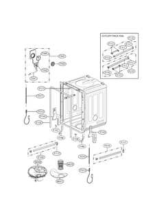 Tub Assembly Parts Diagram and Parts List for LDS5774ST  LG Dishwasher