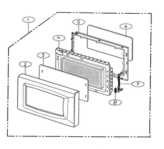 Part Location Diagram of 3352W2A039A LG WINDOW,SCREEN