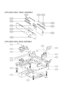 Panel Assembly Parts Diagram and Parts List for LSD795ST4  LG Dishwasher