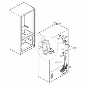 Valve And Water Tube Parts Diagram and Parts List for LFX25973ST ASTCNA3 LG Refrigerator